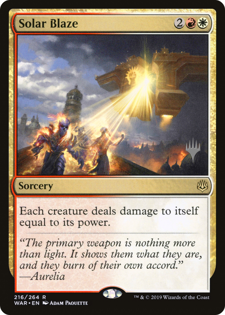 Solar Blaze (Promo Pack) [War of the Spark Promos] Foil