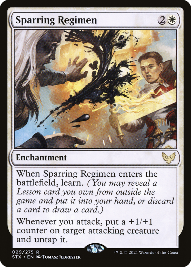 Sparring Regimen (Promo Pack) [Strixhaven: School of Mages Promos] Foil