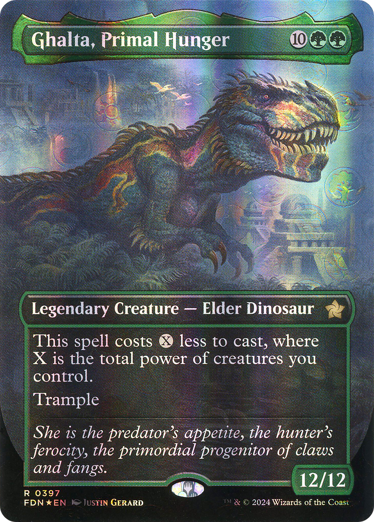 Ghalta, Primal Hunger (FDN-397) - Foundations (Borderless) Foil