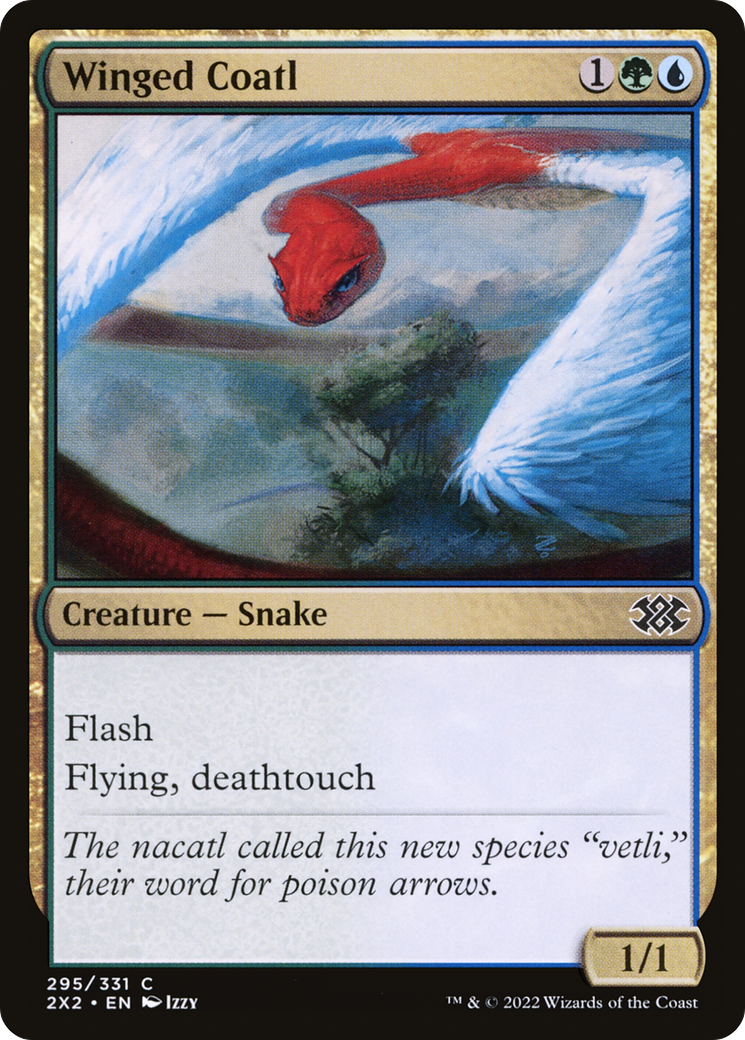Winged Coatl [Double Masters 2022] Foil