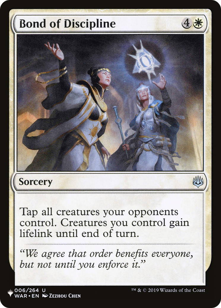 Bond of Discipline |  (WAR-6) [The List]
