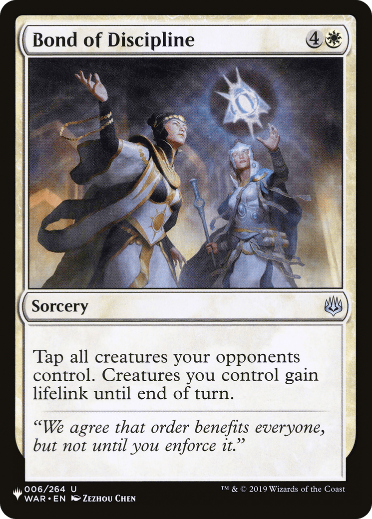 Bond of Discipline |  (WAR-6) [The List]