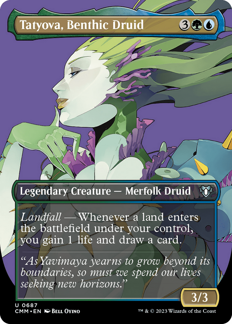 Tatyova, Benthic Druid (Borderless Profile) [Commander Masters] Foil