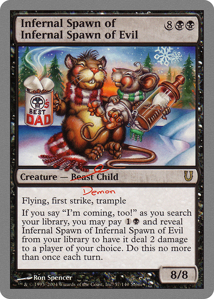 Infernal Spawn of Infernal Spawn of Evil [Unhinged] Foil