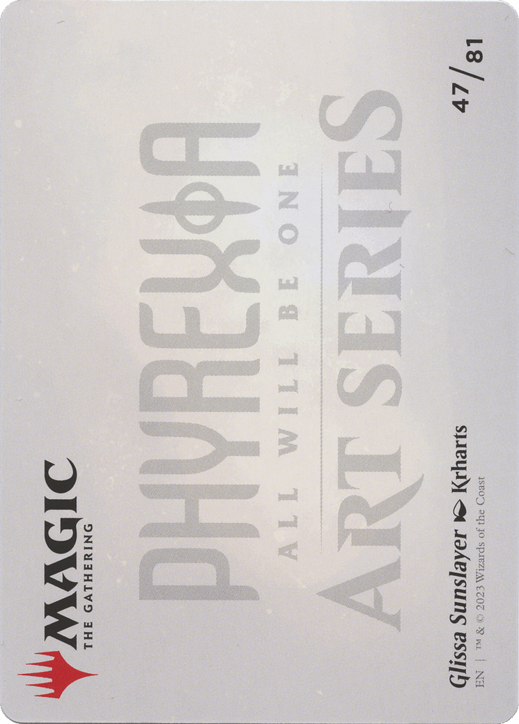 Glissa Sunslayer // Glissa Sunslayer (AONE-047) - Phyrexia: All Will Be One Art Series (Borderless) Foil