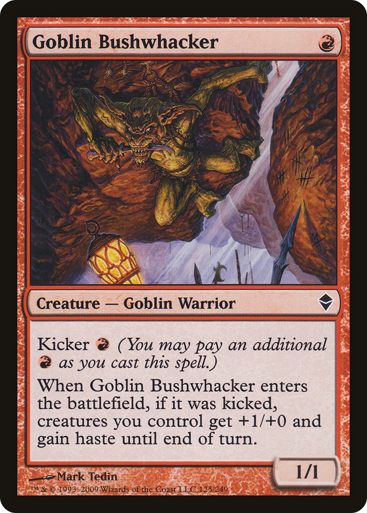 Goblin Bushwhacker [Zendikar] Foil