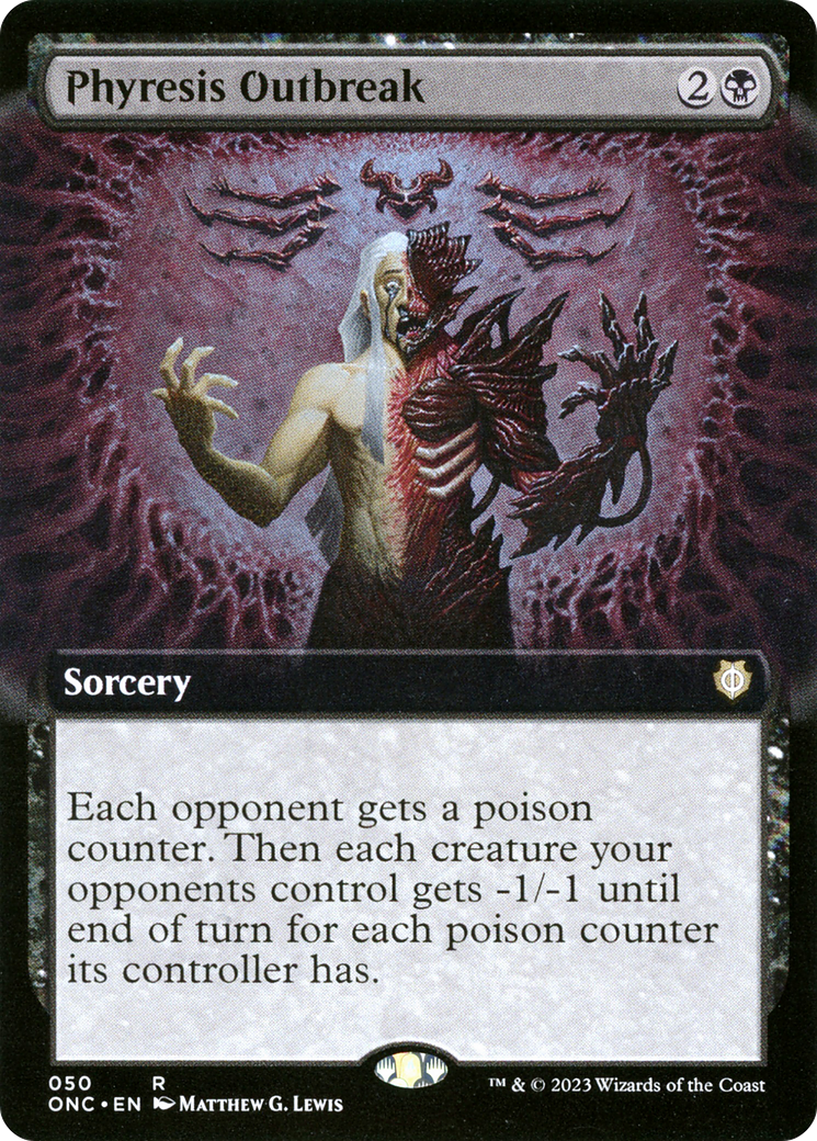 Phyresis Outbreak (Extended Art) [Phyrexia: All Will Be One Commander] Foil
