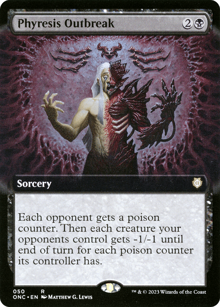 Phyresis Outbreak (Extended Art) [Phyrexia: All Will Be One Commander] Foil