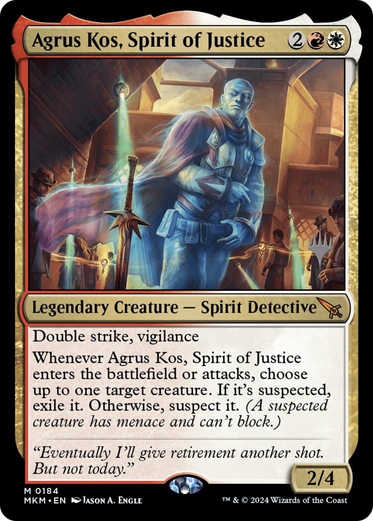 Agrus Kos, Spirit of Justice (Promo Pack) [Murders at Karlov Manor Promos] Foil