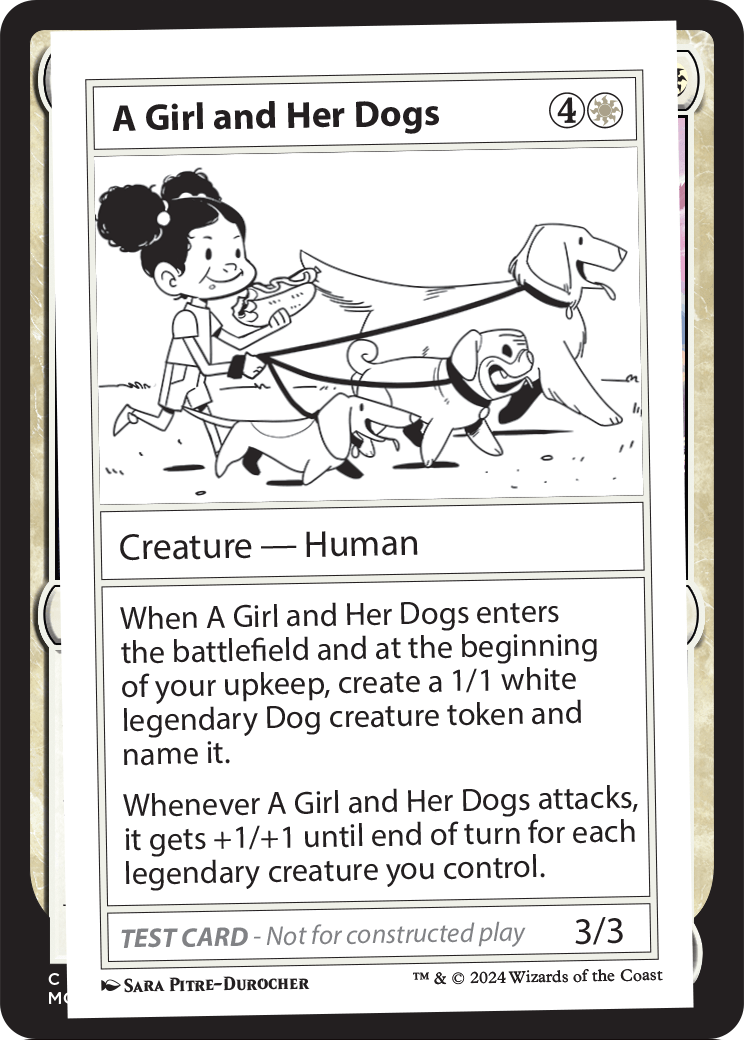 A Girl and Her Dogs [Mystery Booster 2 Playtest Cards]