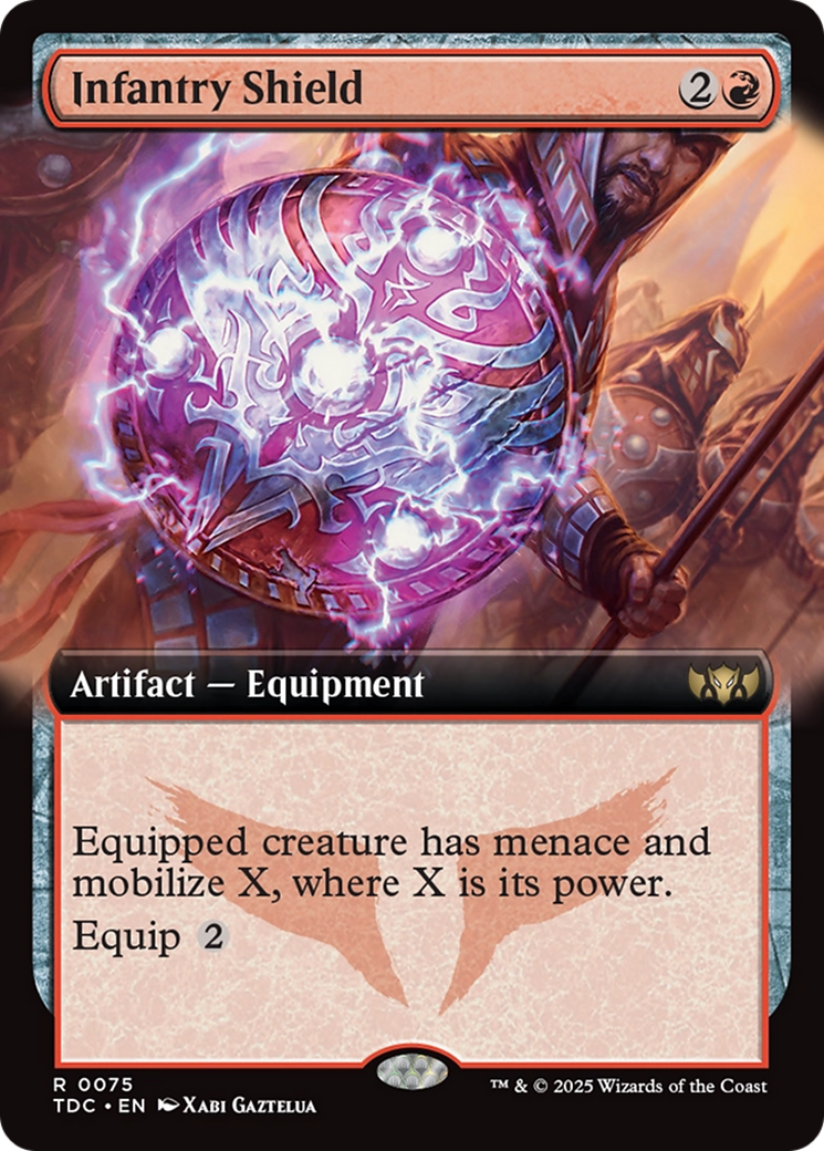 Infantry Shield (Extended Art) (075) [Commander: Tarkir: Dragonstorm]