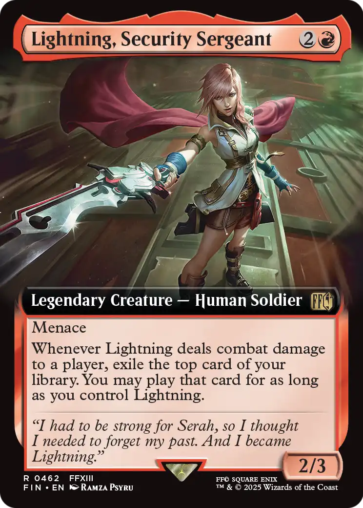 Lightning, Security Sergeant (Extended Art) (462) [FINAL FANTASY]  Foil