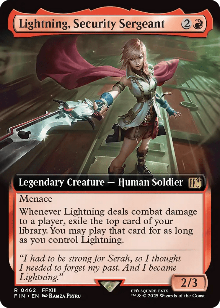 Lightning, Security Sergeant (Extended Art) (462) [FINAL FANTASY]  Foil