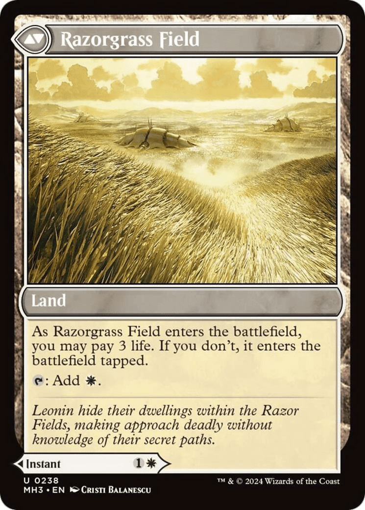 Razorgrass Ambush // Razorgrass Field [Modern Horizons 3] Foil