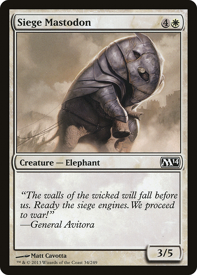 Siege Mastodon [Magic 2014] Foil