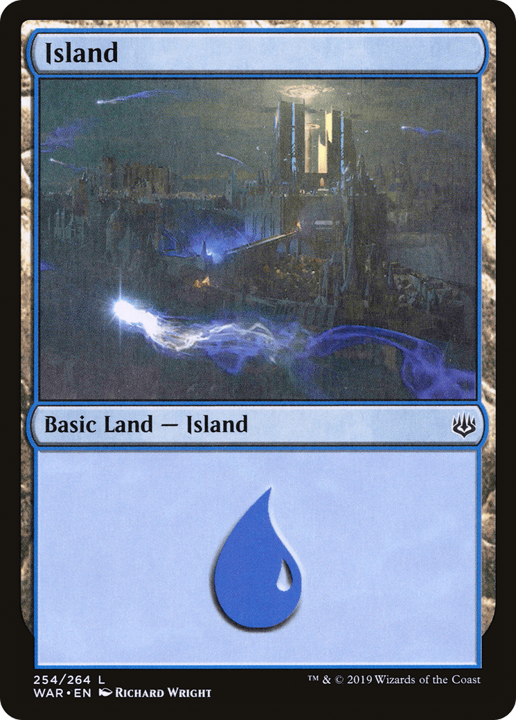 Island (254) [War of the Spark] Foil