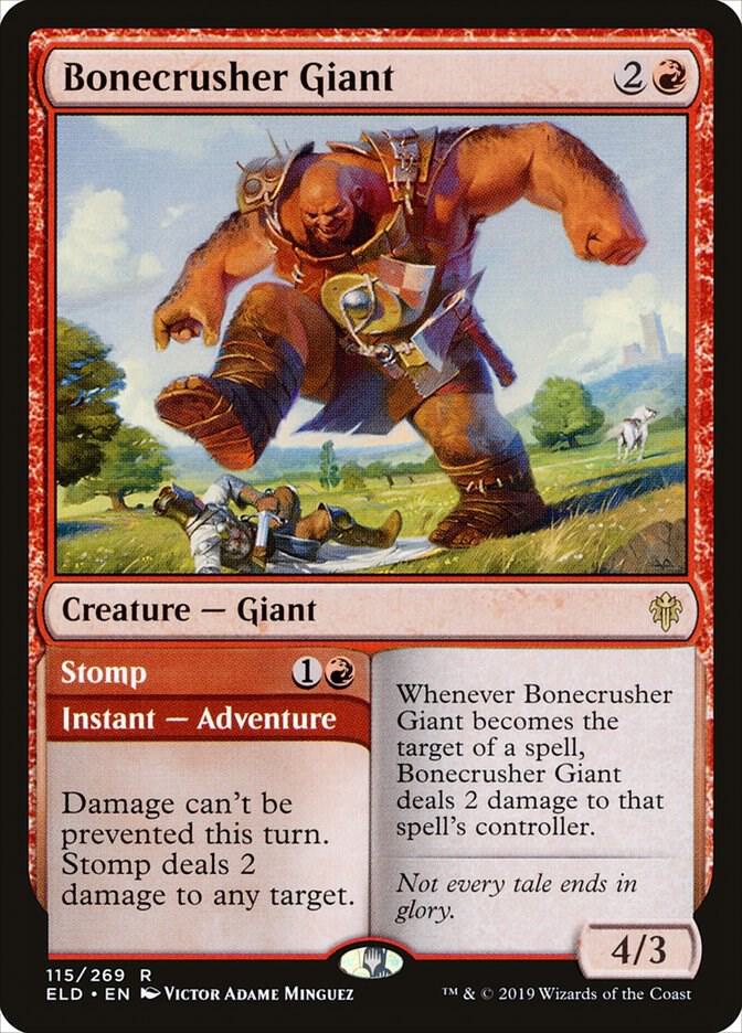 Bonecrusher Giant // Stomp 115 (Throne of Eldraine)  - Foil