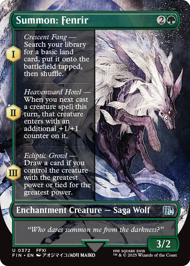 Summon: Fenrir (Borderless) (372) [FINAL FANTASY]  Foil