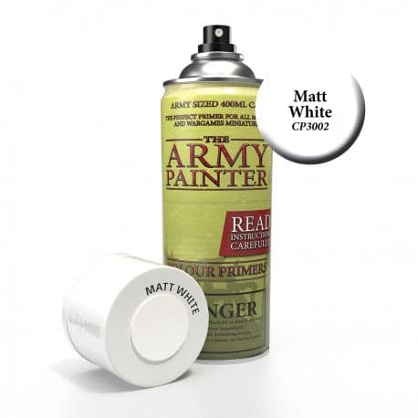 The Army Painter | Spray Paint - Base Primer | Matt White 400ml (Pick-Up Only)