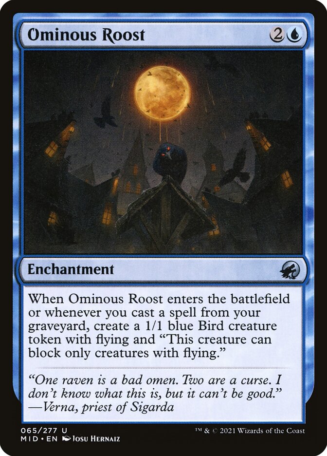 Ominous Roost 65/277 (Innistrad: Midnight Hunt)  - Foil