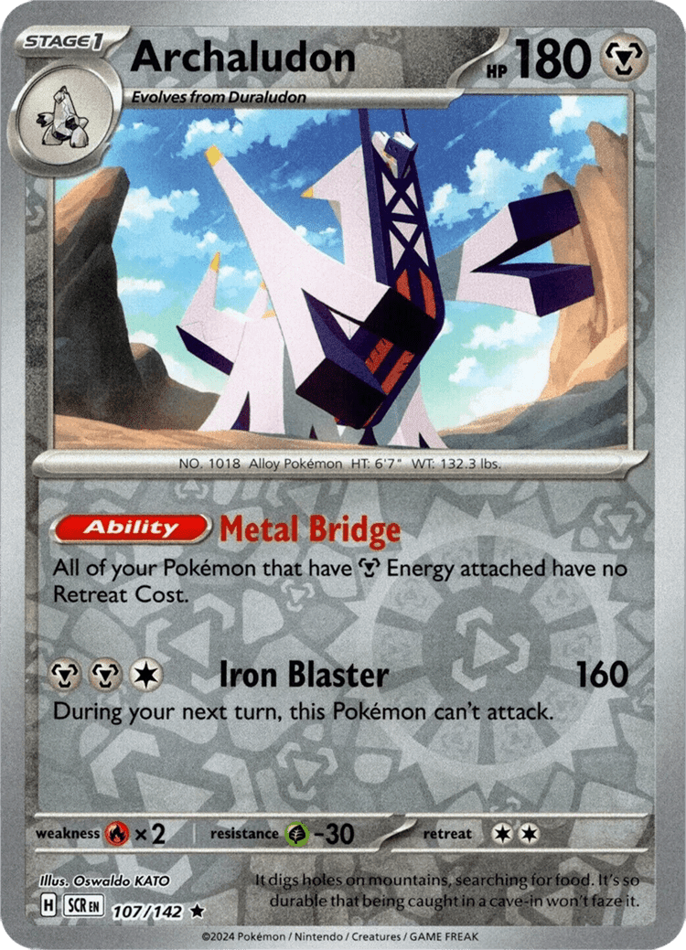 Archaludon 107/142 - SV07 Stellar Crown Reverse Holofoil
