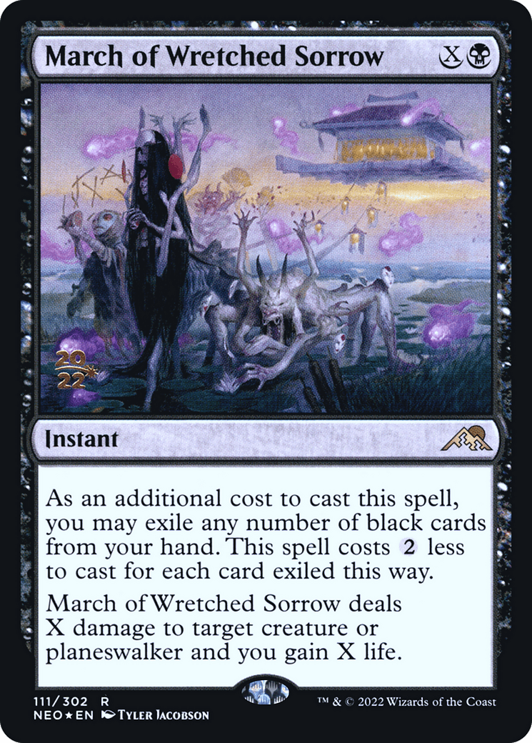 March of Wretched Sorrow [Kamigawa: Neon Dynasty Prerelease Promos]