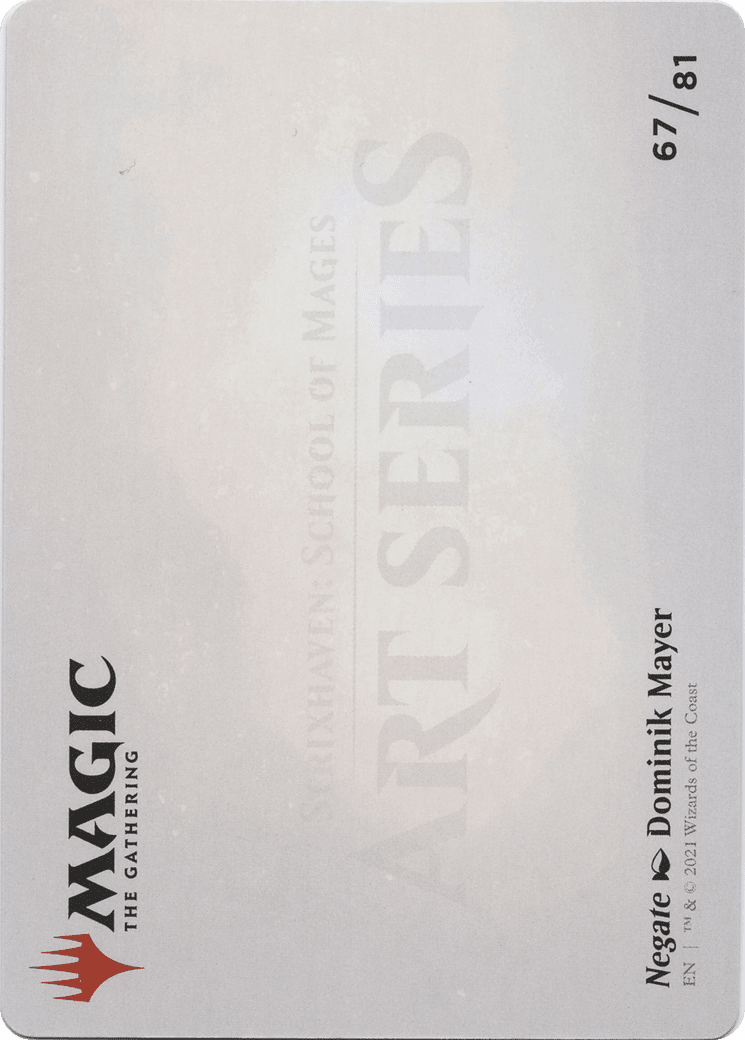 Negate // Negate (ASTX-067) - Strixhaven Art Series (Borderless) Foil