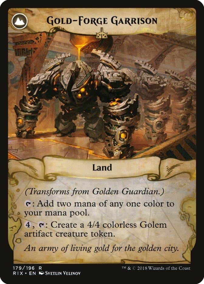 Golden Guardian // Gold-Forge Garrison [Rivals of Ixalan] Foil