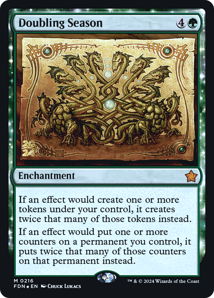 Doubling Season (216) [Foundations Promos]  Foil