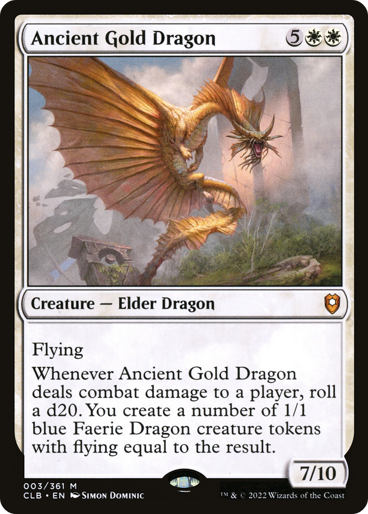 Ancient Gold Dragon [Commander Legends: Battle for Baldur's Gate] Foil
