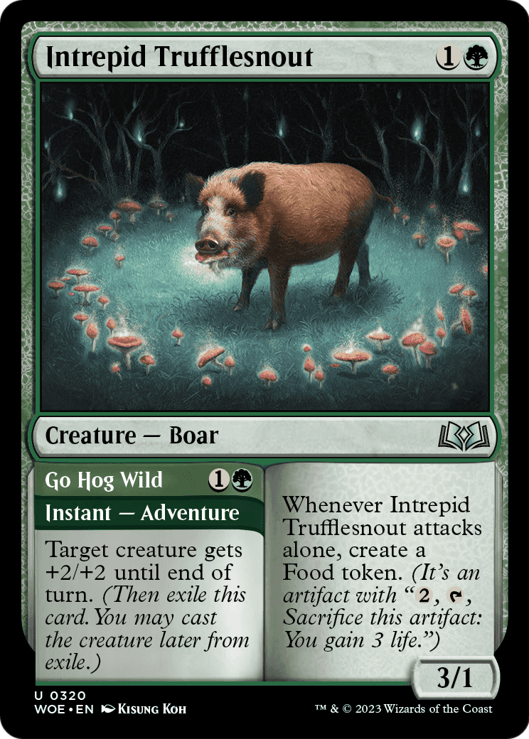 Intrepid Trufflesnout // Go Hog Wild [Wilds of Eldraine] Foil