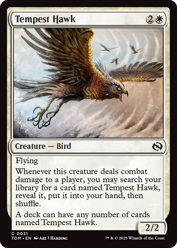 Tempest Hawk (031) [Tarkir: Dragonstorm]  Foil