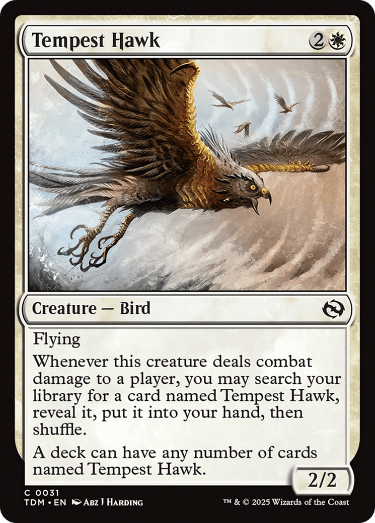 Tempest Hawk (031) [Tarkir: Dragonstorm]  Foil