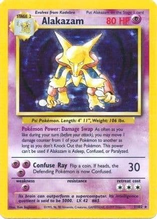 Alakazam 001/102 - Base Set 1st Edition Holofoil