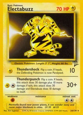 Electabuzz 024/130 - Base Set 2