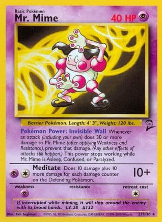 Mr. Mime 027/130 - Base Set 2