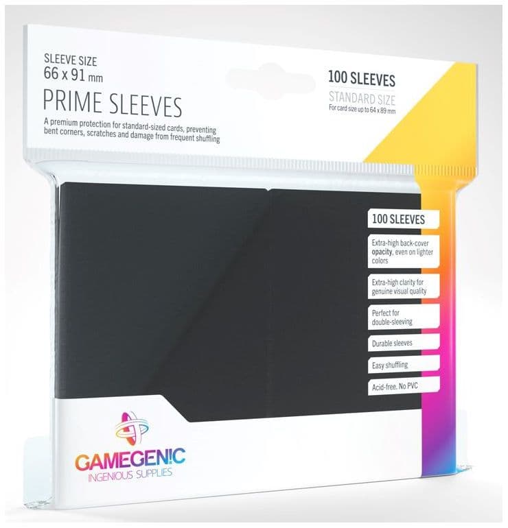 Gamegenic | Matte Prime Card Sleeves | Black (66 x 91mm) - 100ct