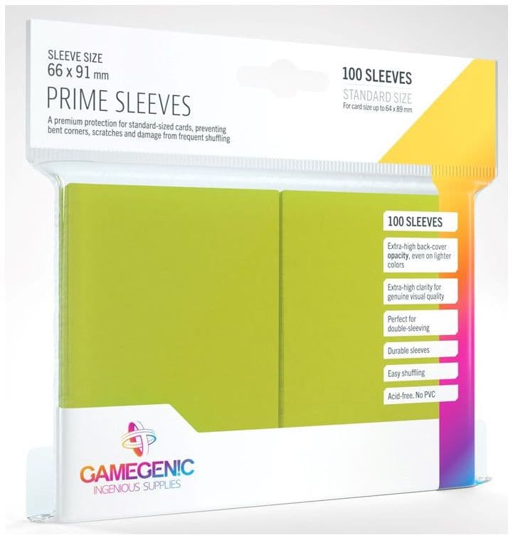 Gamegenic | Matte Prime Card Sleeves | Lime (66 x 91mm) - 100ct