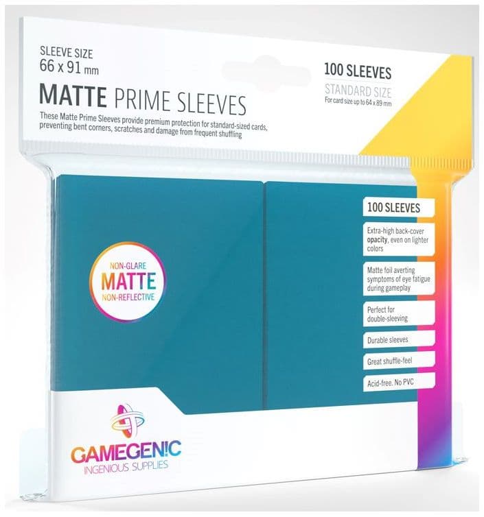 Gamegenic | Matte Prime Card Sleeves | Blue (66 x 91mm) - 100ct