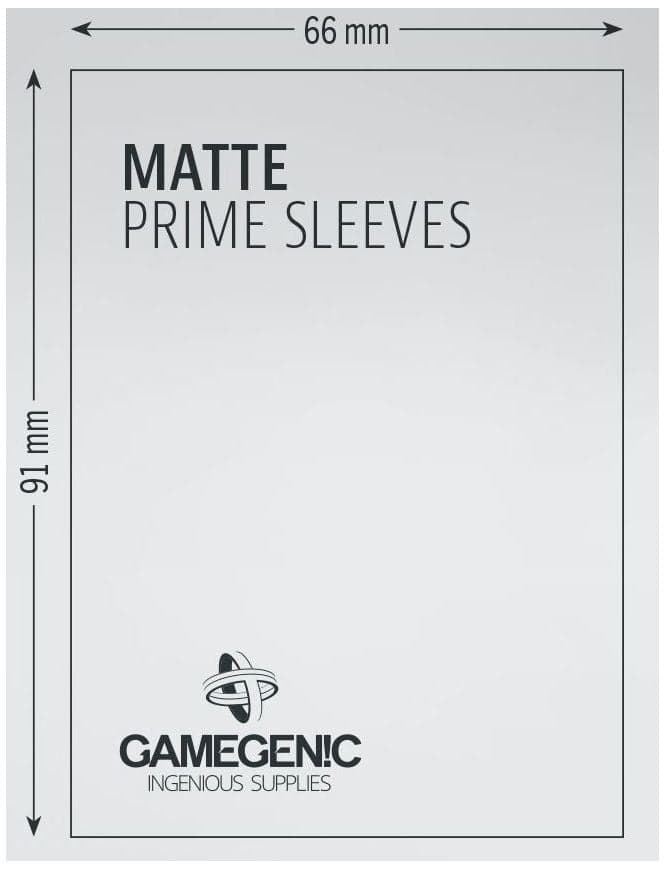 Gamegenic | Matte Prime Card Sleeves | White (66 x 91mm) - 100ct