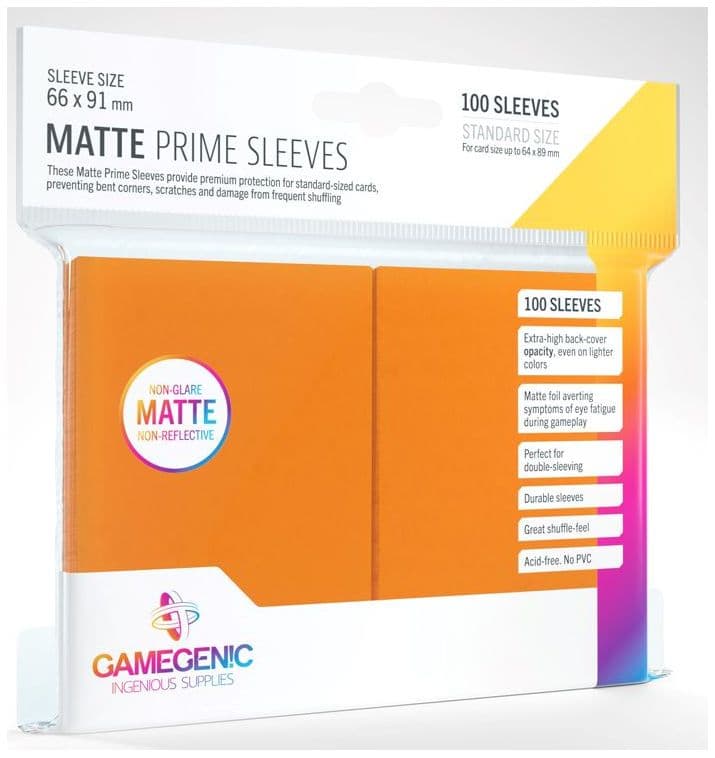 Gamegenic | Matte Prime Card Sleeves | Orange (66 x 91mm) - 100ct