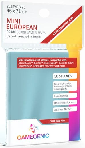 Gamegenic | Board Game Sleeves | Prime | Mini European Size (46 x 71mm) - 50ct