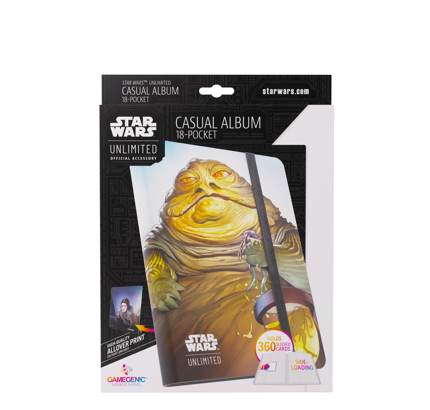 Gamegenic | Star Wars: Unlimited Casual Album 18-Pocket | Leia Organa/Jabba the Hutt
