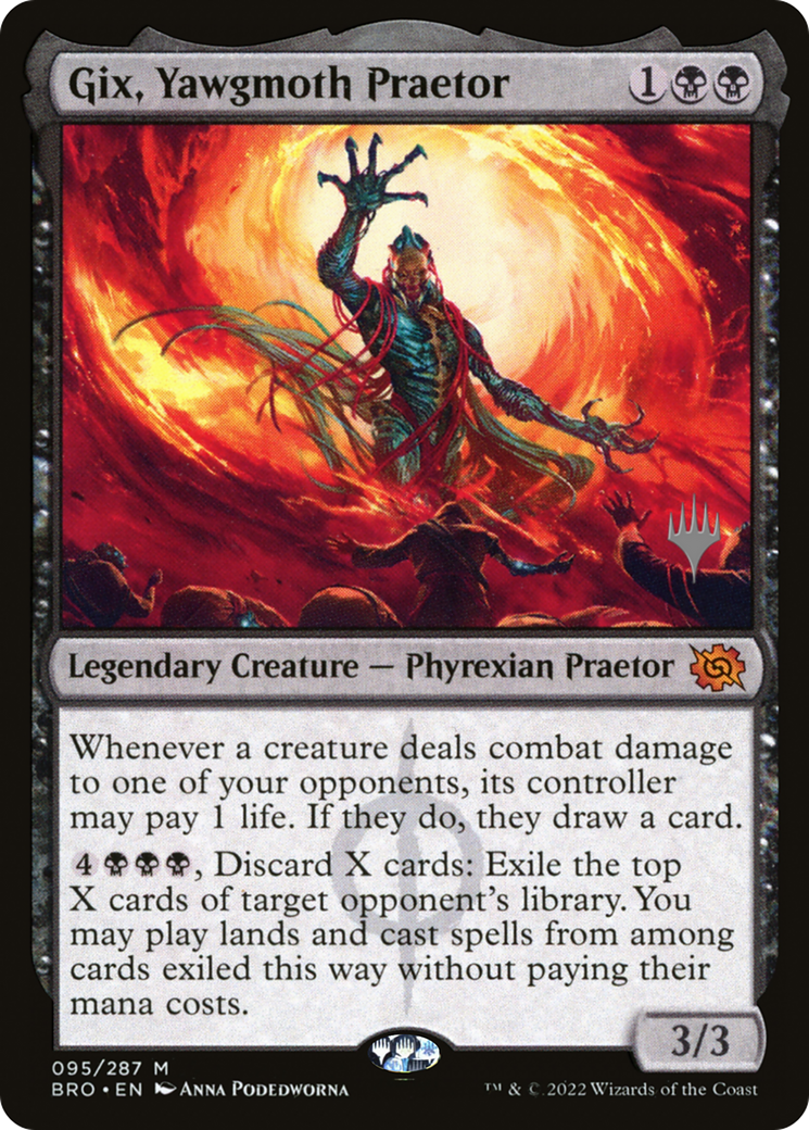 Gix, Yawgmoth Praetor (Promo Pack) [The Brothers' War Promos] Foil