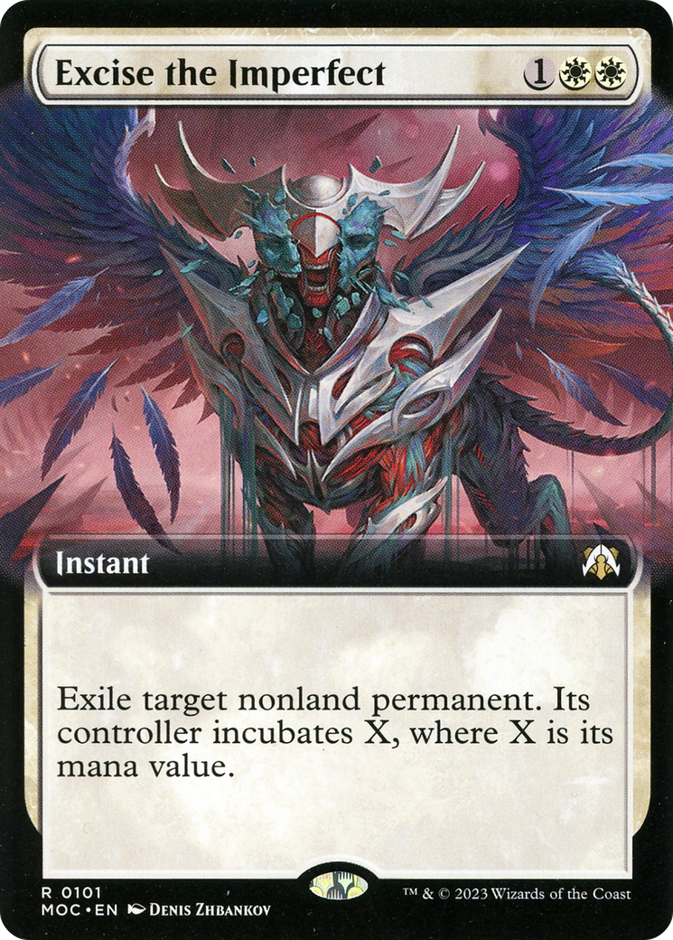 Excise the Imperfect (101) [March of the Machine Commander] : (Extended Art) Foil