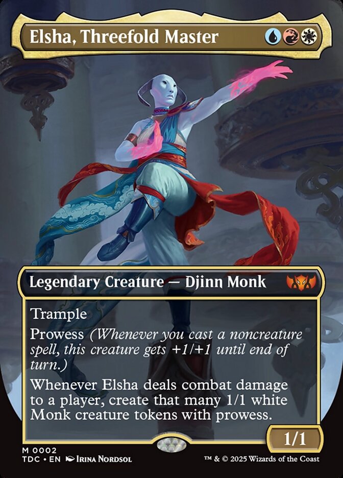 Elsha, Threefold Master 2 (Commander: Tarkir: Dragonstorm)  - Borderless Foil