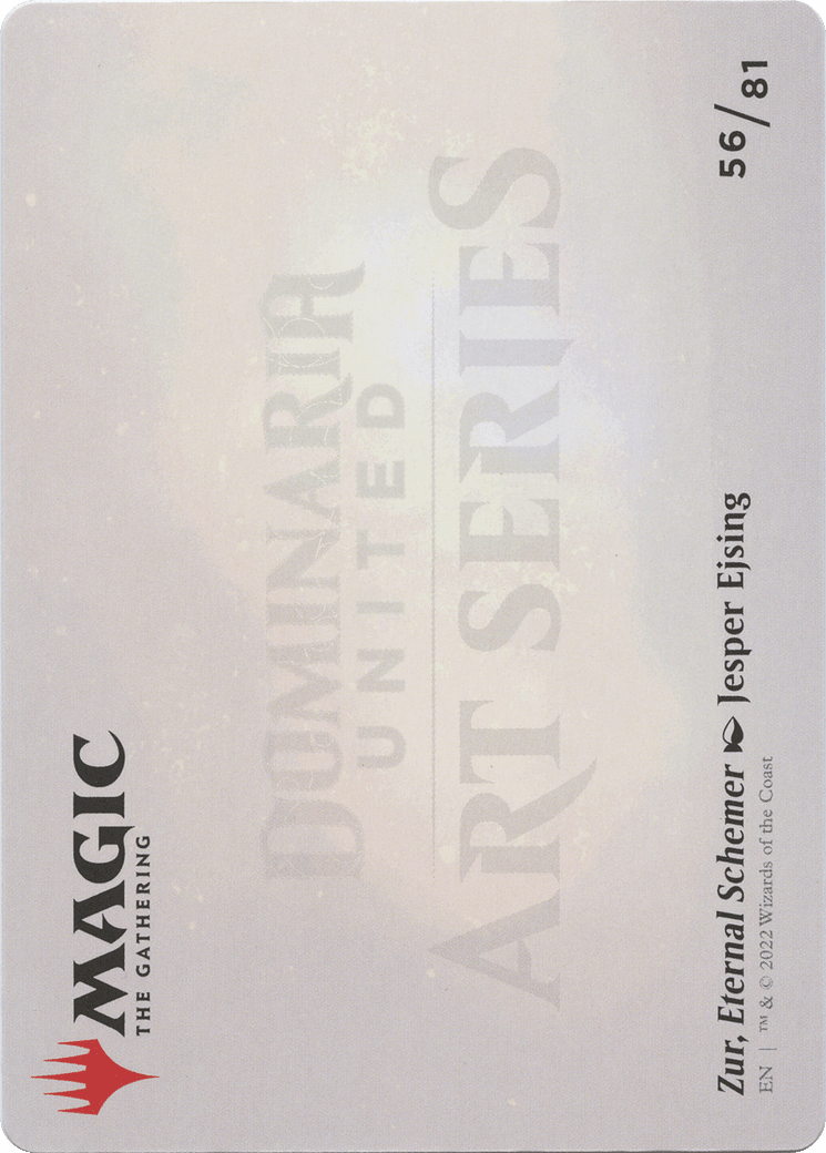 Zur, Eternal Schemer // Zur, Eternal Schemer (ADMU-056) - Dominaria United Art Series (Borderless) Foil
