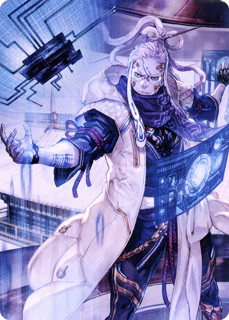 Tameshi, Reality Architect // Tameshi, Reality Architect (ANEO-053) - Neon Dynasty Art Series (Borderless)