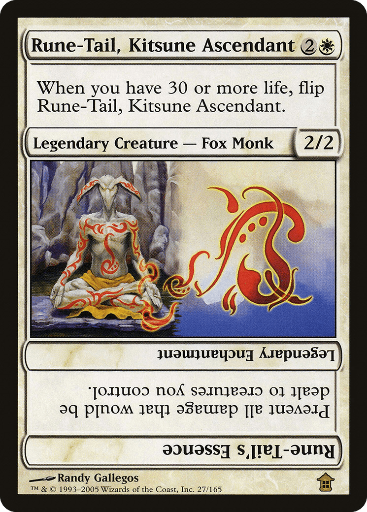 Rune-Tail, Kitsune Ascendant // Rune-Tail's Essence [Saviors of Kamigawa] Foil