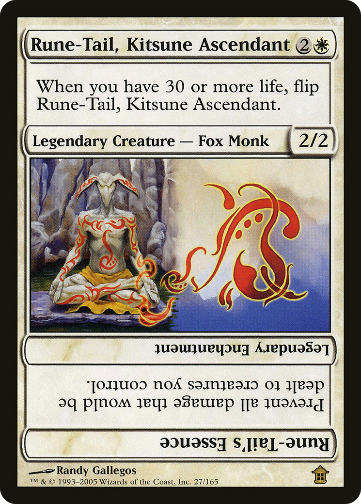 Rune-Tail, Kitsune Ascendant // Rune-Tail's Essence [Saviors of Kamigawa] Foil
